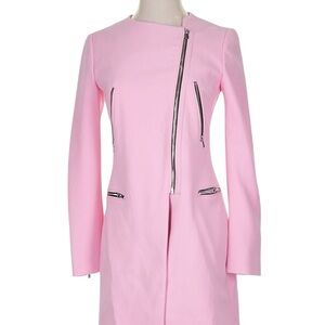 Zara Pink Asymmetrical Zipper coat/Jacket size XS like new